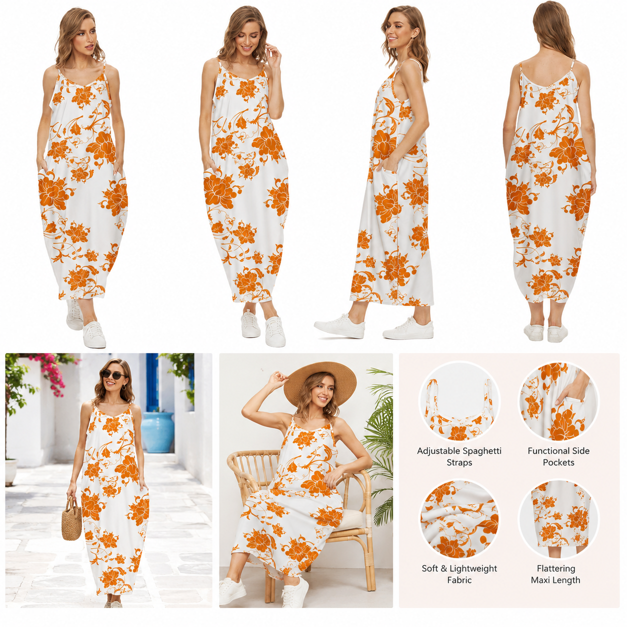 Summer Suspender Dress for Women – Lightweight Casual Vacation Dress